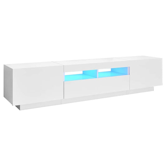 TV Cabinet with LED Lights White 180x35x40 cm TV Cabinet with LED Lights White 180x35x40 cm