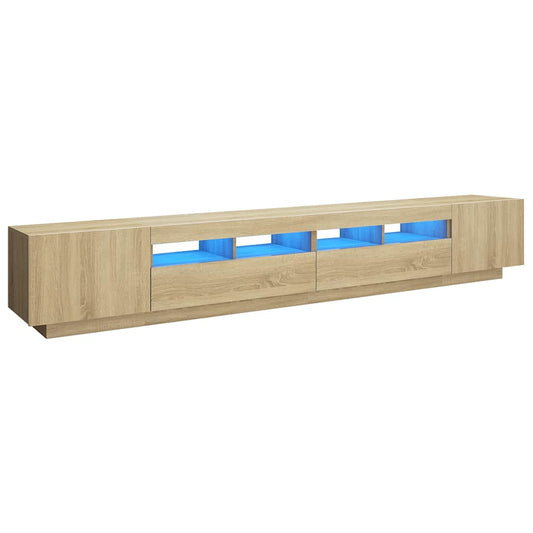 TV Cabinet with LED Lights Sonoma Oak 260x35x40 cm TV Cabinet with LED Lights Sonoma Oak 260x35x40 cm