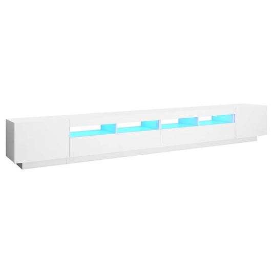 TV Cabinet with LED Lights White 300x35x40 cm TV Cabinet with LED Lights White 300x35x40 cm