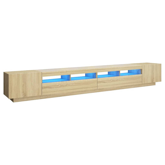 TV Cabinet with LED Lights Sonoma Oak 300x35x40 cm TV Cabinet with LED Lights Sonoma Oak 300x35x40 cm