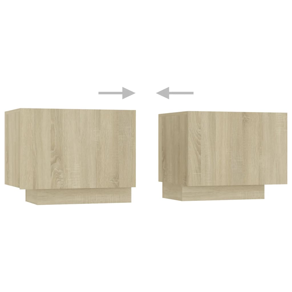 3081927 vidaXL TV Cabinet with LED Lights Sonoma Oak 300x35x40 cm (2x804457+804439)