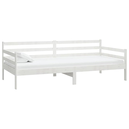 Day Bed without Mattress White Solid Wood Pine 90x200cm Day Bed without Mattress White Solid Wood Pine 90x200cm