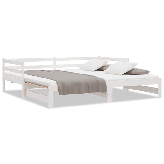 Pull-out Day Bed without Mattress White 90x200cm Pull-out Day Bed without Mattress White 90x200cm