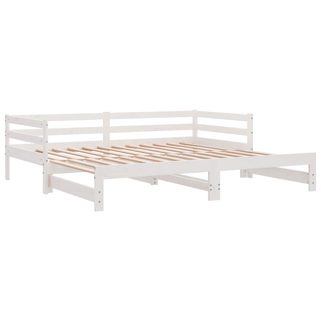 Pull-out Day Bed without Mattress White 90x200cm
