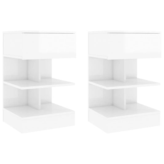 808661 vidaXL Bedside Cabinets 2 pcs High Gloss White 40x35x65 cm 808661 vidaXL Bedside Cabinets 2 pcs High Gloss White 40x35x65 cm