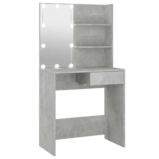 Dressing Table with LED Concrete Grey 74.5x40x141 cm Dressing Table with LED Concrete Grey 74.5x40x141 cm