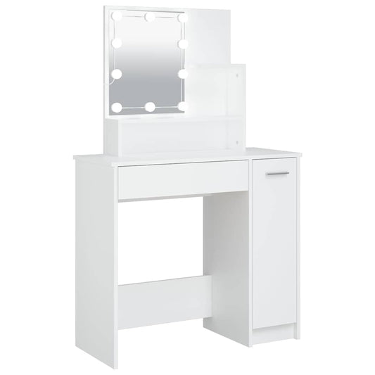Dressing Table with LED White 86,5x35x136 cm Dressing Table with LED White 86,5x35x136 cm