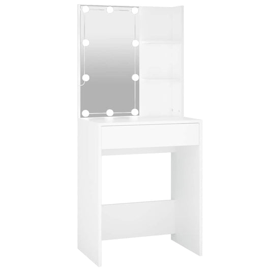 Dressing Table with LED White 60x40x140 cm Dressing Table with LED White 60x40x140 cm