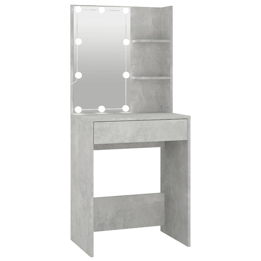 Dressing Table with LED Concrete Grey 60x40x140 cm Dressing Table with LED Concrete Grey 60x40x140 cm