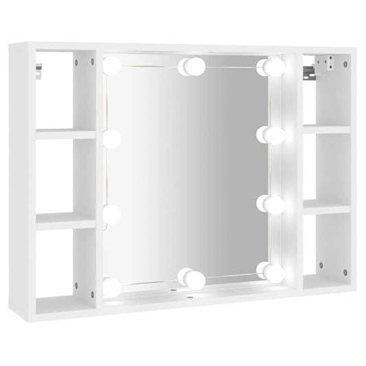 Mirror Cabinet with LED White 76x15x55 cm Mirror Cabinet with LED White 76x15x55 cm