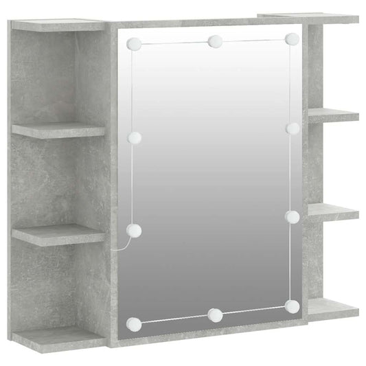 Mirror Cabinet with LED Concrete Grey 70x16.5x60 cm Mirror Cabinet with LED Concrete Grey 70x16.5x60 cm