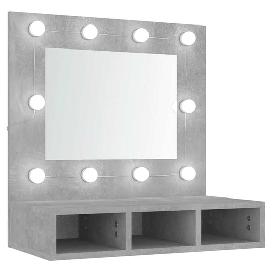 Mirror Cabinet with LED Concrete Grey 60x31.5x62 cm Mirror Cabinet with LED Concrete Grey 60x31.5x62 cm