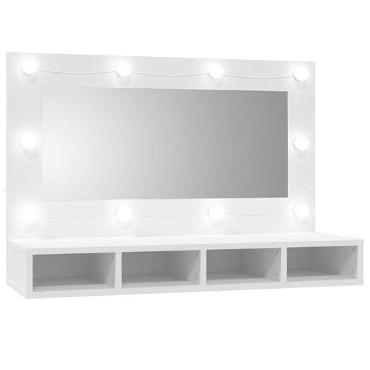 Mirror Cabinet with LED White 90x31.5x62 cm Mirror Cabinet with LED White 90x31.5x62 cm