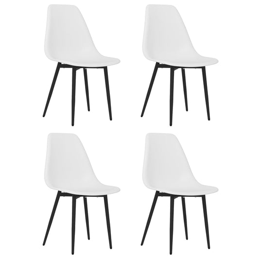 Dining Chairs 4 pcs White PP Dining Chairs 4 pcs White PP