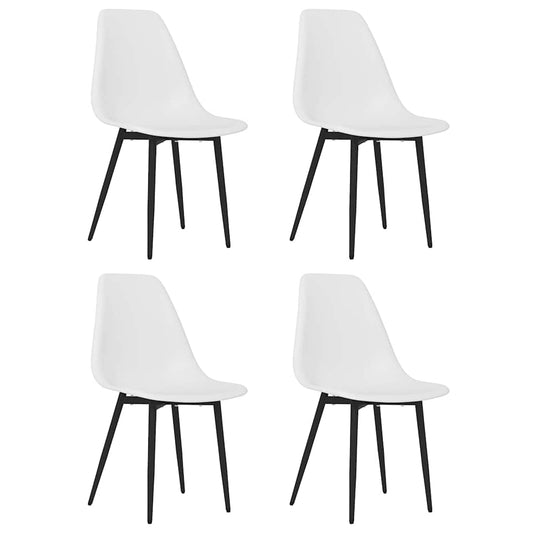 Dining Chairs 4 pcs White PP Dining Chairs 4 pcs White PP