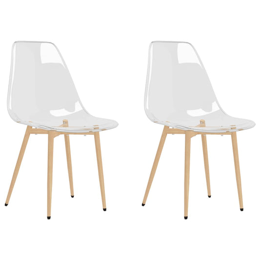 Dining Chairs 2 pcs Transparent PET Dining Chairs 2 pcs Transparent PET