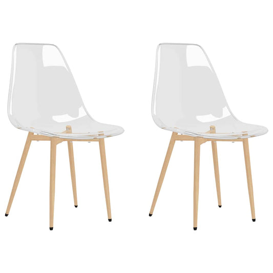 Dining Chairs 2 pcs Transparent PET Dining Chairs 2 pcs Transparent PET