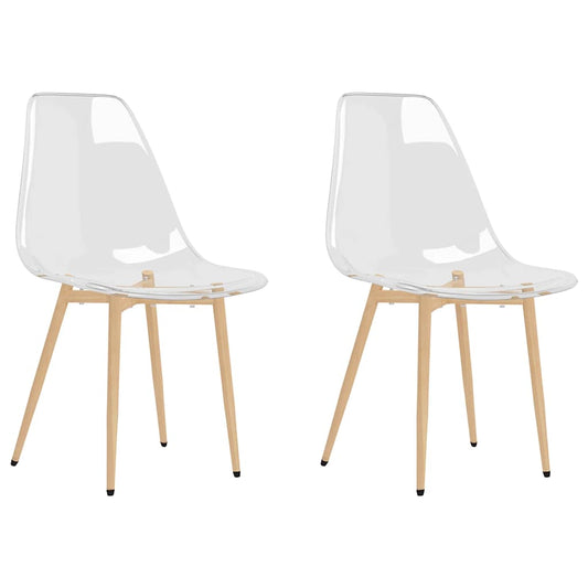 Dining Chairs 2 pcs Transparent PET Dining Chairs 2 pcs Transparent PET