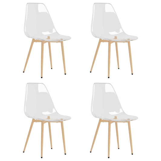 Dining Chairs 4 pcs Transparent PET Dining Chairs 4 pcs Transparent PET