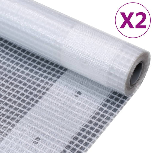 Leno Tarpaulins 2 pcs 260 g/m² 4x3 m White Leno Tarpaulins 2 pcs 260 g/m² 4x3 m White
