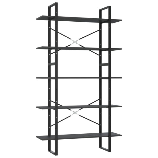 5-Tier Book Cabinet Grey 100x30x175 cm Engineered Wood 5-Tier Book Cabinet Grey 100x30x175 cm Engineered Wood