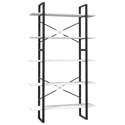 5-Tier Book Cabinet White 100x30x175 cm Pinewood 5-Tier Book Cabinet White 100x30x175 cm Pinewood