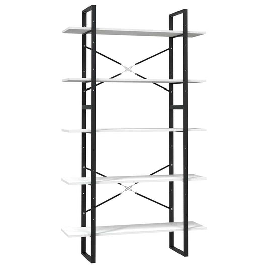 5-Tier Book Cabinet White 100x30x175 cm Solid Wood Pine 5-Tier Book Cabinet White 100x30x175 cm Solid Wood Pine