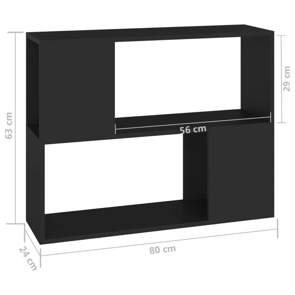 TV Cabinet | Black | Engineered wood | Medium | TV Cabinet | Rectangular