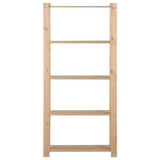 5-Tier Storage Rack 80x28.5x170 cm Solid Pinewood 5-Tier Storage Rack 80x28.5x170 cm Solid Pinewood