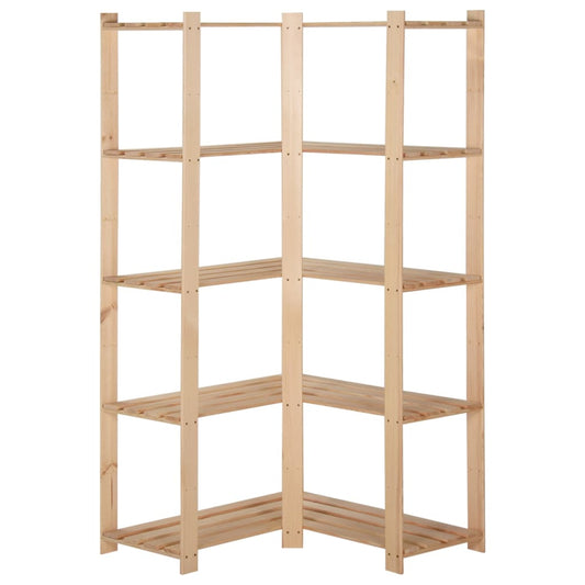 5-Tier Storage Corner Rack 82.5x82.5x170 cm Solid Pinewood 5-Tier Storage Corner Rack 82.5x82.5x170 cm Solid Pinewood