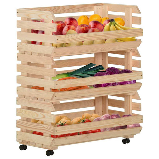 327327 vidaXL Vegetable Trolley 77x30x80 cm Solid Pinewood 327327 vidaXL Vegetable Trolley 77x30x80 cm Solid Pinewood