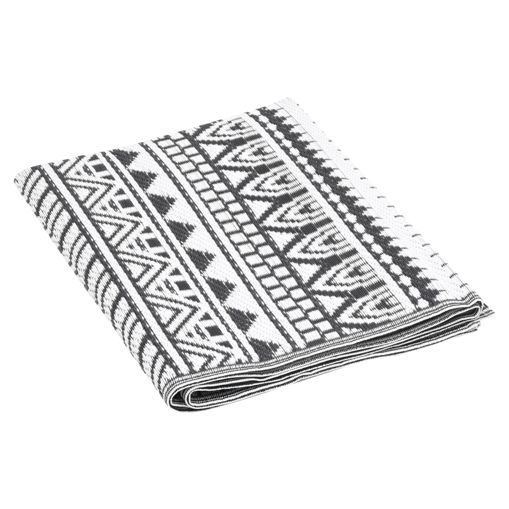 316923 vidaXL Outdoor Rug ARAKIL Black 160x230 cm PP