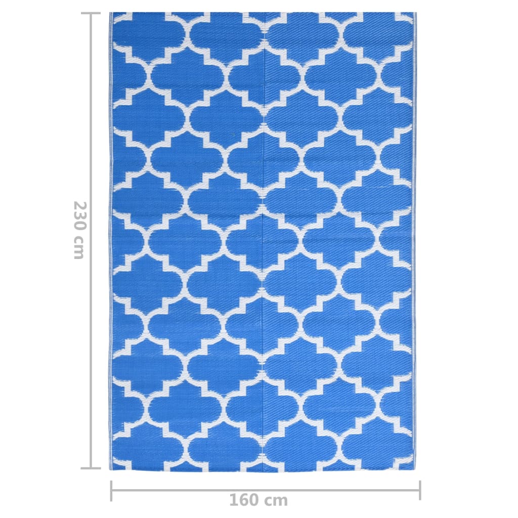 Outdoor Rug ARAKIL Blue 160x230 cm PP