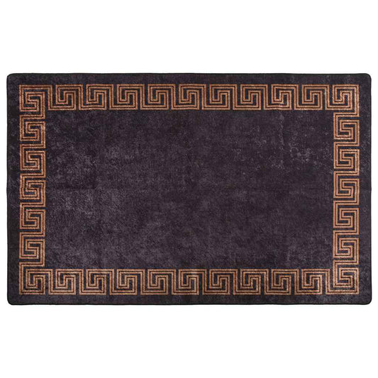 337931 vidaXL Rug Washable 160x230 cm Black and Gold 337931 vidaXL Rug Washable 160x230 cm Black and Gold