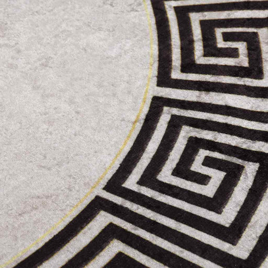 Rug Washable φ120 cm Light Beige Anti Slip Rug Washable φ120 cm Light Beige Anti Slip