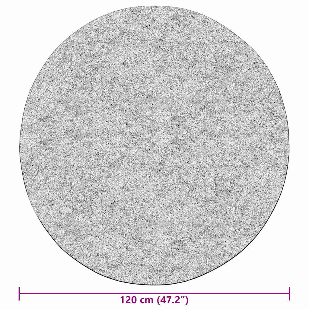 Rug | Light Beige | Polyester | Diameter 120 cm | Area Rug | Circular