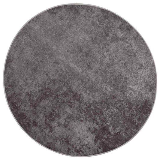 Rug Washable φ120 cm Grey Rug Washable φ120 cm Grey