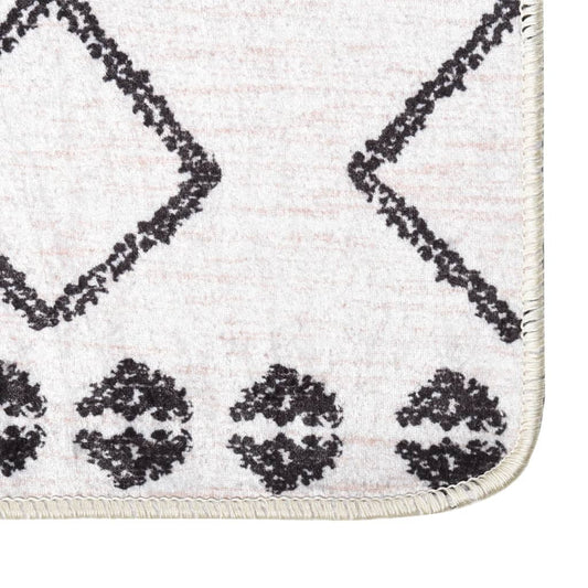 Rug Washable 160x230 cm Black and White Rug Washable 160x230 cm Black and White