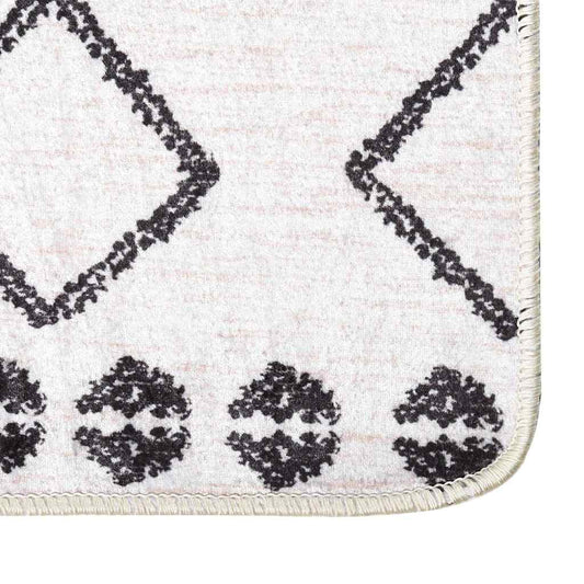 337973 vidaXL Rug Washable 160x230 cm Black and White 337973 vidaXL Rug Washable 160x230 cm Black and White