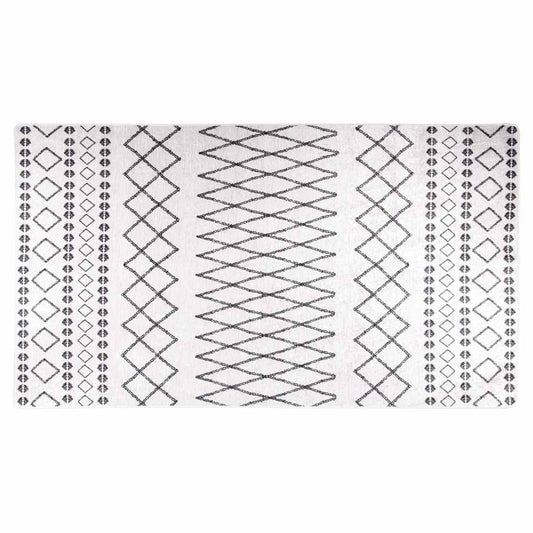 337974 vidaXL Rug Washable 190x300 cm Black and White 337974 vidaXL Rug Washable 190x300 cm Black and White