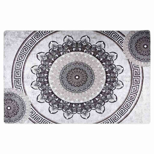 Rug Washable 160x230 cm Black and Grey Rug Washable 160x230 cm Black and Grey
