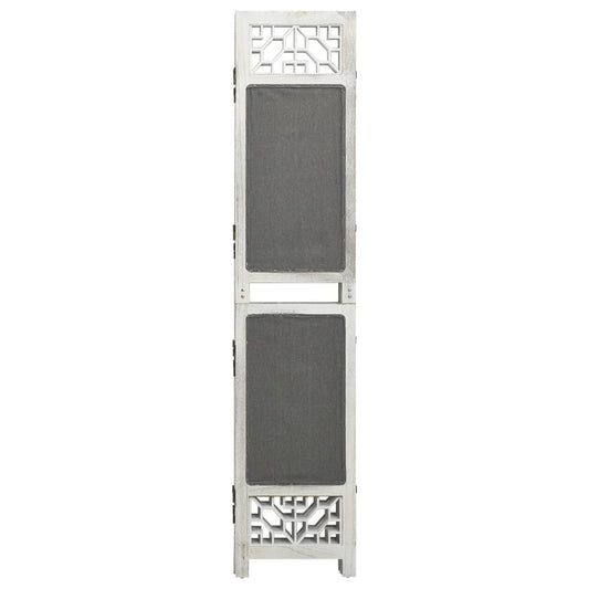 6-Panel Room Divider Grey 210x165 cm Fabric 6-Panel Room Divider Grey 210x165 cm Fabric