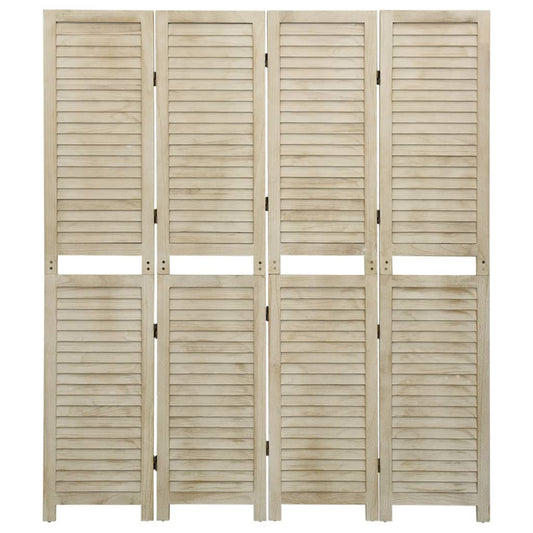 4-Panel Room Divider 140x165 cm Solid Wood Paulownia 4-Panel Room Divider 140x165 cm Solid Wood Paulownia