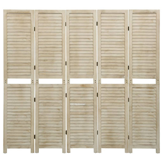 5-Panel Room Divider 175x165 cm Solid Wood Paulownia 5-Panel Room Divider 175x165 cm Solid Wood Paulownia