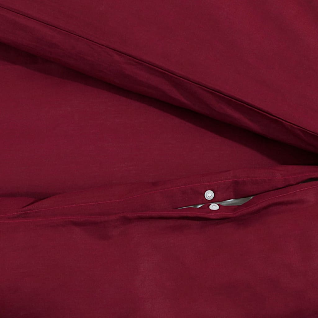 Duvet Cover Set Bordeaux 155x220 cm Light-weight Microfiber