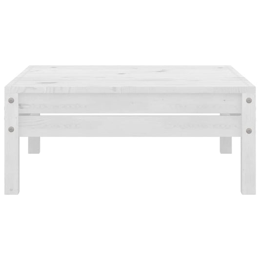 Garden Footstool White Solid Pinewood Garden Footstool White Solid Pinewood