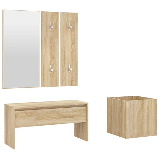 Hallway Furniture Set Sonoma Oak Engineered Wood Hallway Furniture Set Sonoma Oak Engineered Wood