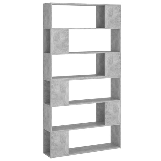 Book Cabinet Room Divider Concrete Grey 100x24x188 cm Book Cabinet Room Divider Concrete Grey 100x24x188 cm