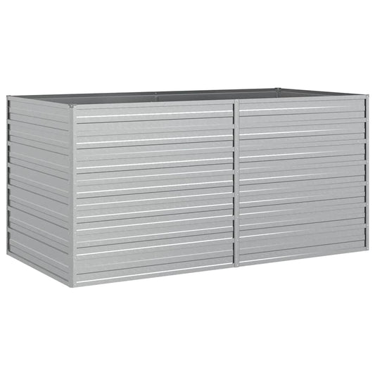 Garden Raised Bed 160x80x77 cm Galvanized Steel Silver Garden Raised Bed 160x80x77 cm Galvanized Steel Silver