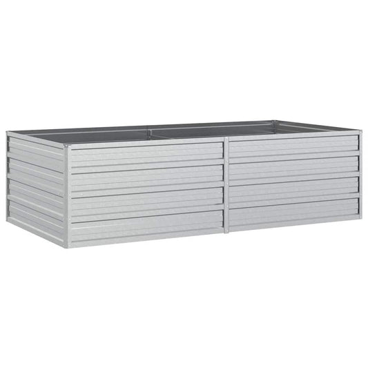 Garden Raised Bed 160x80x45 cm Galvanized Steel Silver Garden Raised Bed 160x80x45 cm Galvanized Steel Silver